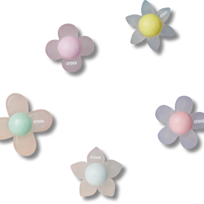 Croc Jibbitz - Iridescent Flowers 5 Pack