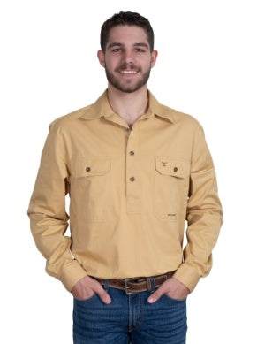JUST COUNTRY WORK SHIRT CAMERON 1/2 BUTTON