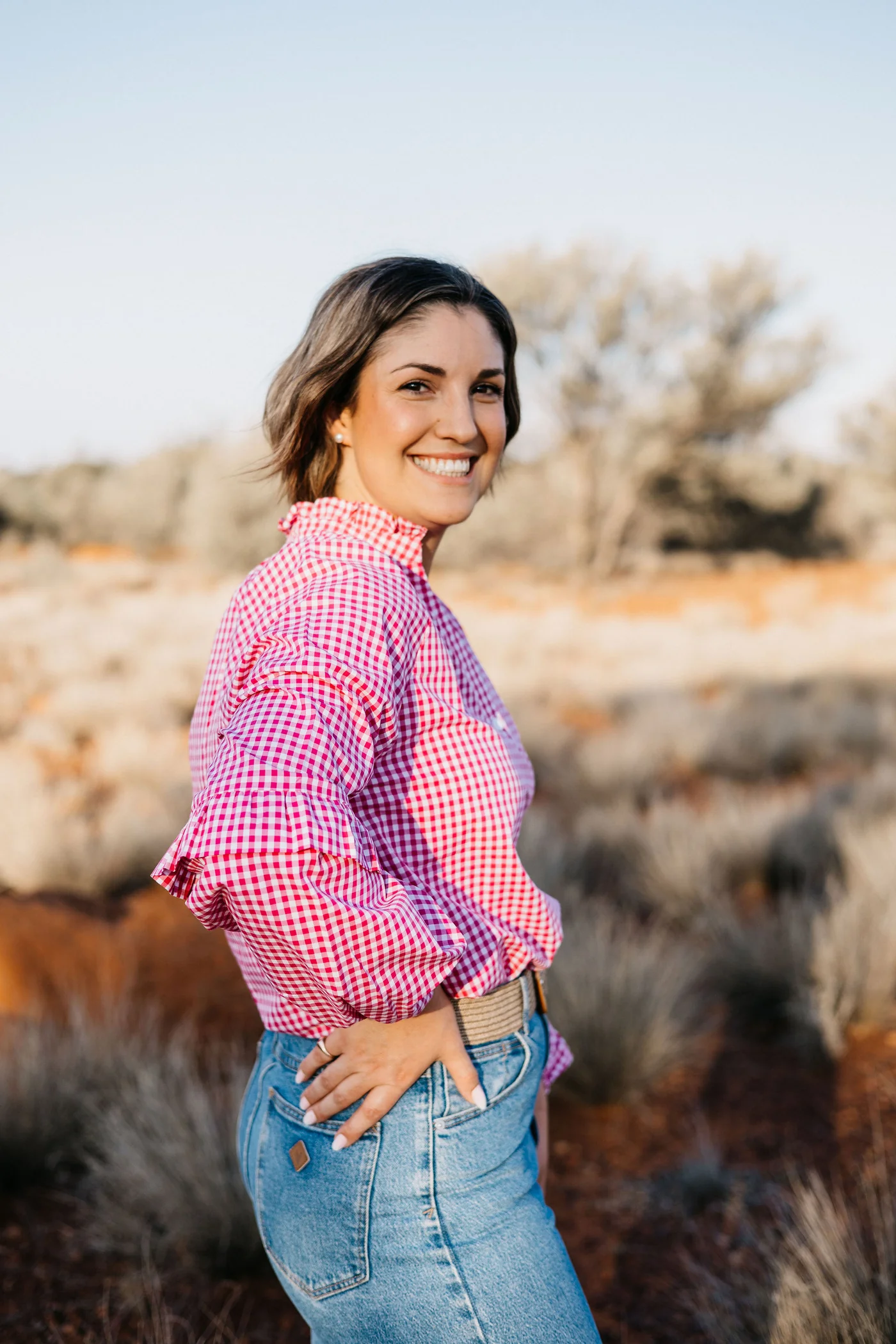 Black Colt Nikki Pink Gingham