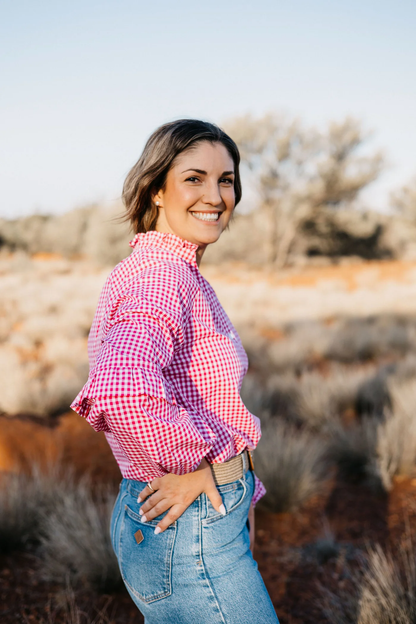 Black Colt Nikki Pink Gingham