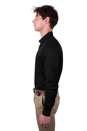 Thomas Cook Mens Callum Tailored Long Sleeve Shirt - Black