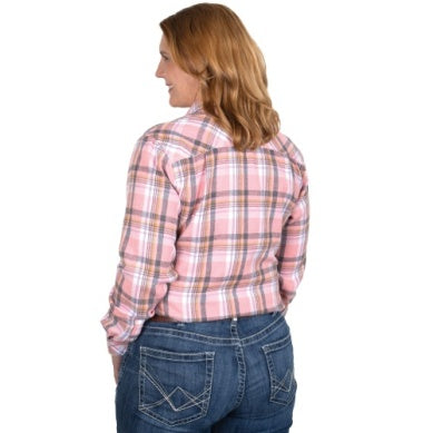 Just Country Womens Jahna Flannel Plaid Pink