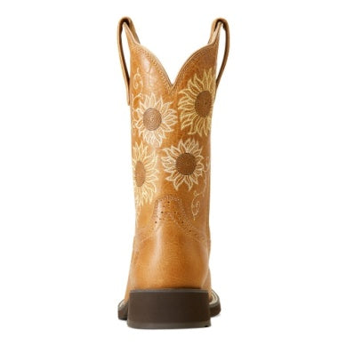Ariat Ladies Blossom Sanded Tan Square Toe Boot