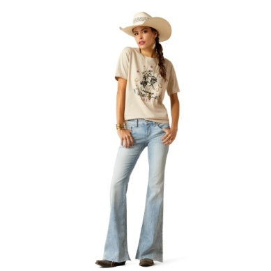 Ariat Womens Thrills & Spills Short Sleeve Tee Oatmeal Heather