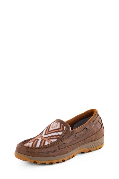 TWISTED X WMNS DIAMOND SKULL CELL STRETCH MOCS