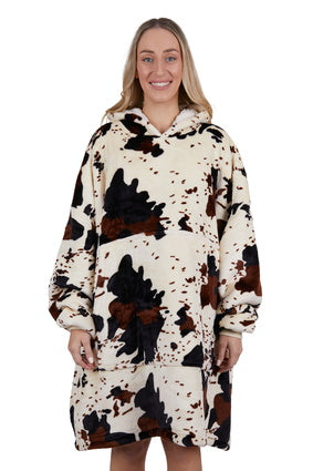 Pure Western Cow Print Snuggle Hoodie