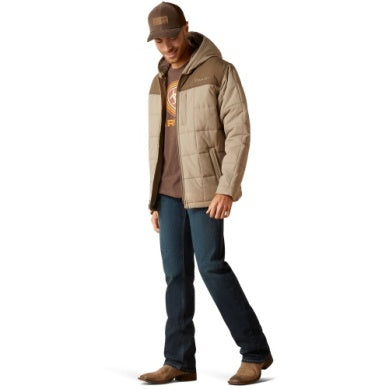 Ariat Mens Crius Hooded Insulated Jacket Major Brown/ Brindle