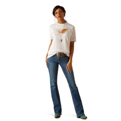 Ariat Womens Maternal Cow T-shirt White