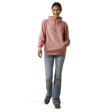 Ariat Womens Real Fading Lines Hood Dusty Rose