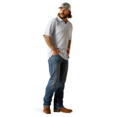 Ariat Mens Tek Short Sleeve Polo - Slipstream