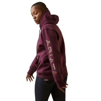 Ariat Womens Rebar Graphic Hood Potent Purple / Peppercorn
