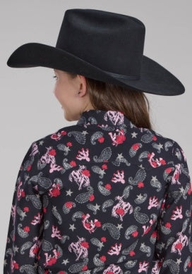 Roper Girls Five Star Collection Long Sleeve Shirt Black 03-080-0590-0187