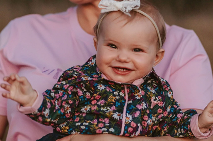 Little Windmill Clothing Co. Maeve Flower Garden Long Sleeve Romper