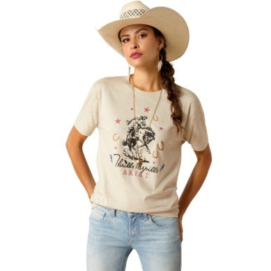 Ariat Womens Thrills & Spills Short Sleeve Tee Oatmeal Heather
