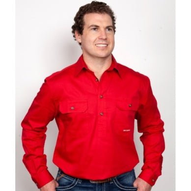 JUST COUNTRY WORK SHIRT CAMERON 1/2 BUTTON