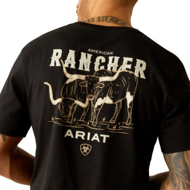 Ariat Mens American Rancher Short Sleeve Tee black