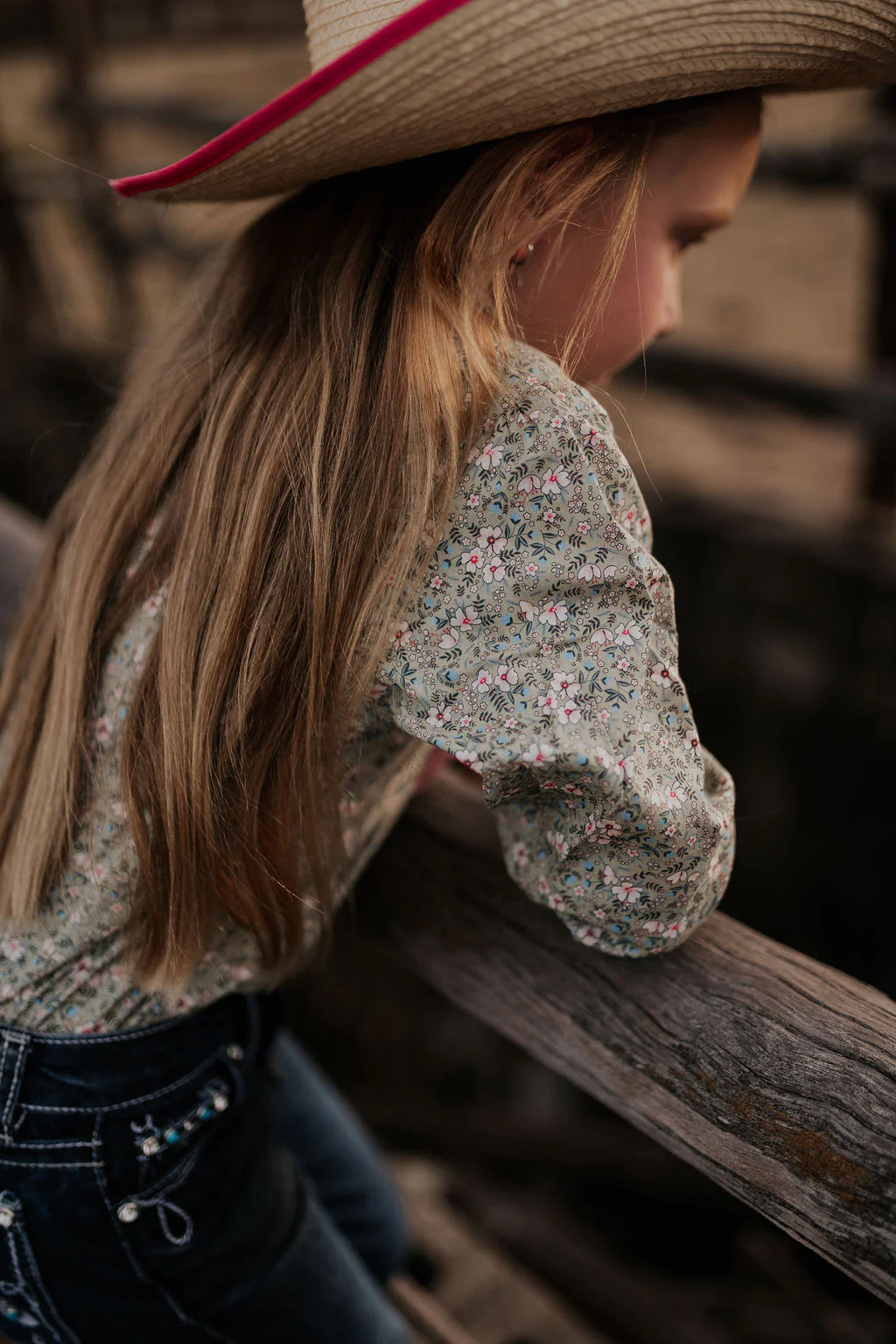 Little Windmill Clothing Co. Girls "Connie"  Fancy Floral Ruffle Collared Fronted Shirt