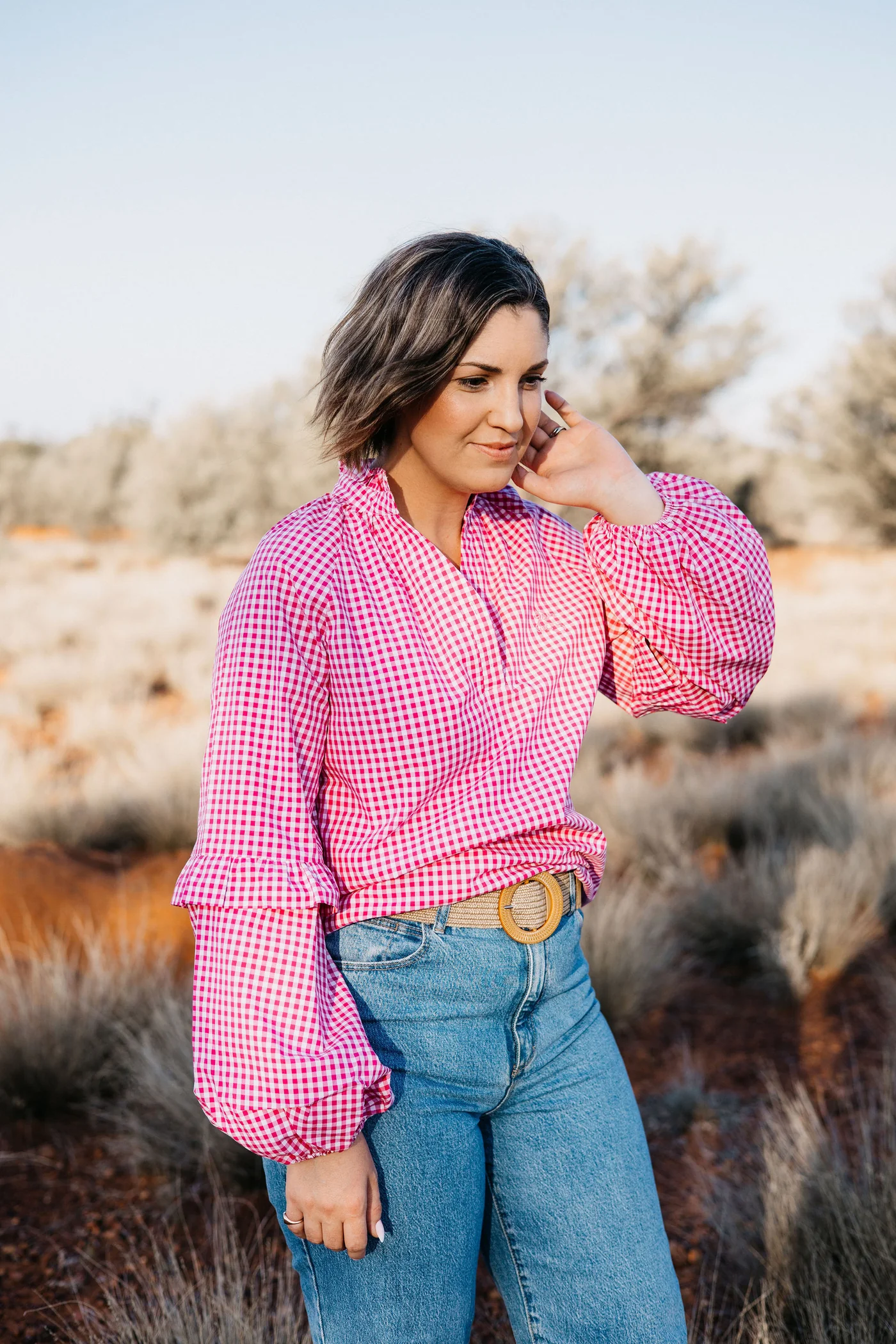 Black Colt Nikki Pink Gingham