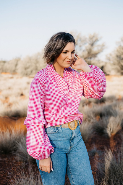 Black Colt Nikki Pink Gingham