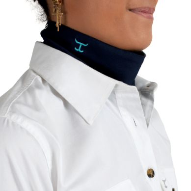 Just Country Womens Carlee Doubled Sided Scarf Navy/ White Cosmos