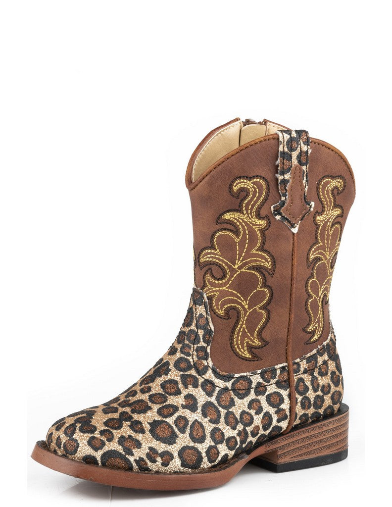 Roper Toddler Glitter Wild Cat Gold Glitter Leopard/ Brown