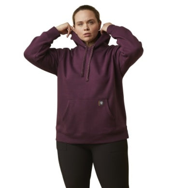 Ariat Womens Rebar Graphic Hood Potent Purple / Peppercorn