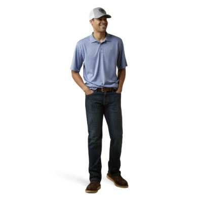 Ariat Mens Tek Short Sleeve Polo Stone Wash