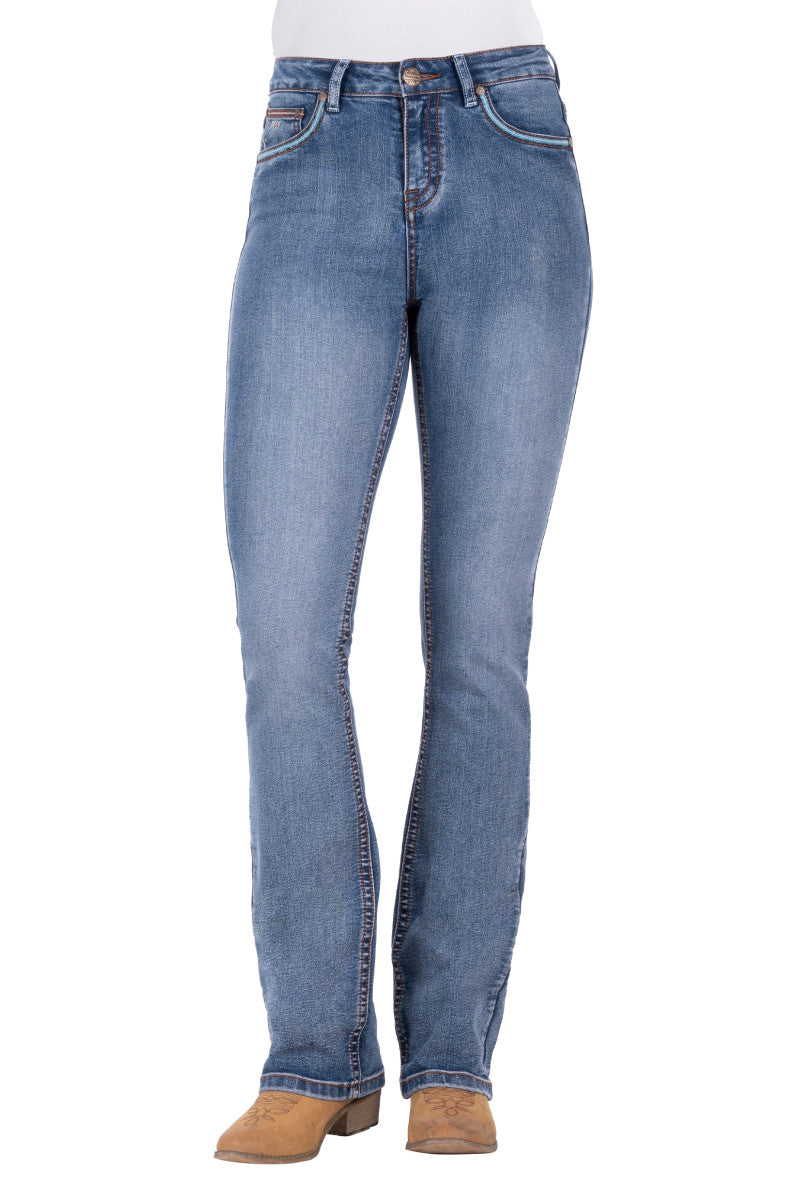 PURE WESTERN WMNS NINA HI RISE BOOT CUT JEAN