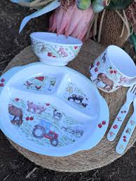 Little Windmill Clothing Co. "Farm Yard" 5 Piece Melamine Dinner Set (Copy)