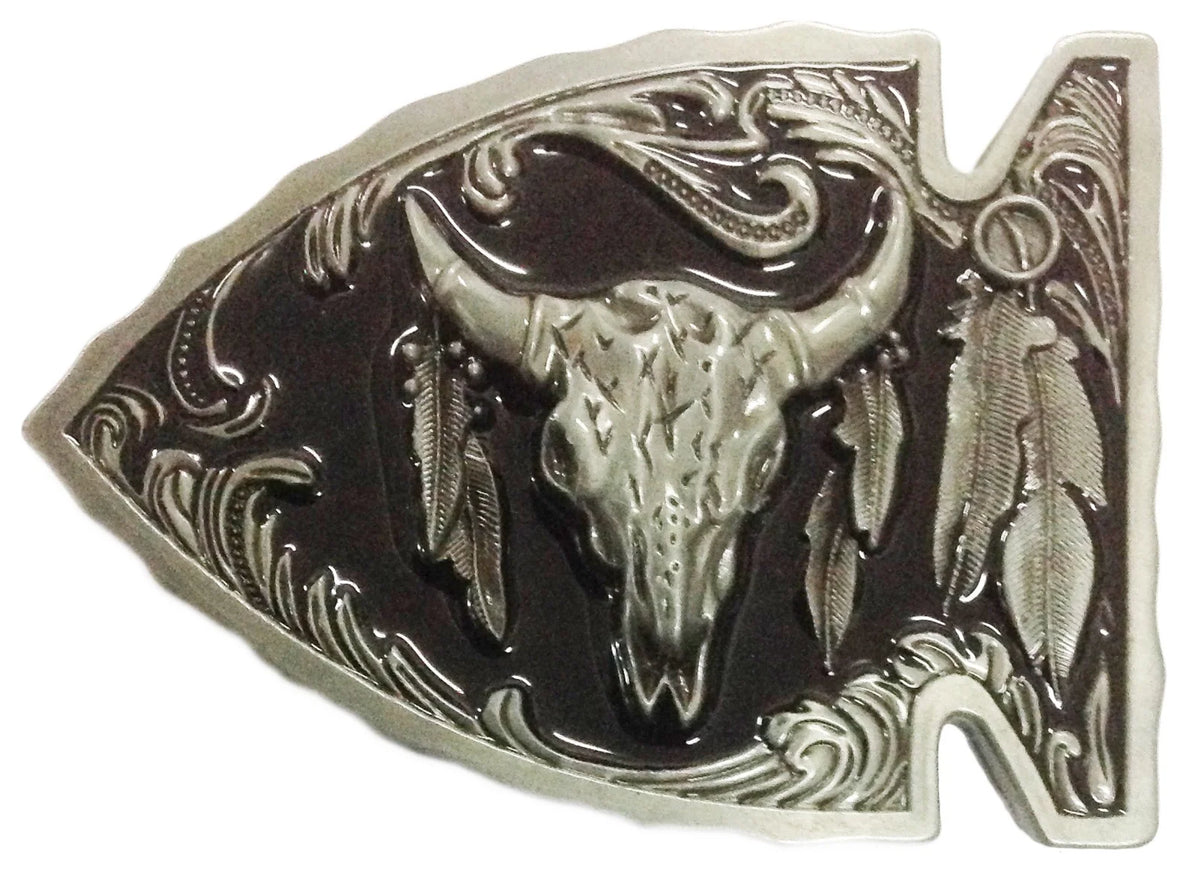 Tulmur Head Spear Silver Belt Buckle