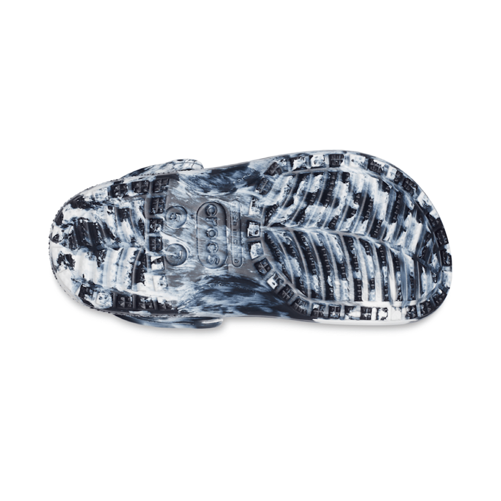 Crocs Unisex Classic Clog - Marbled Black/White