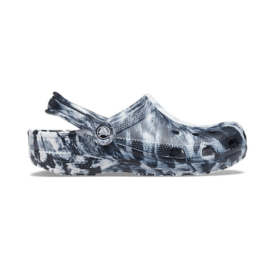Crocs Unisex Classic Clog - Marbled Black/White