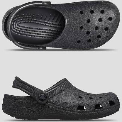Crocs Unisex Classic Clog - Glitter Black