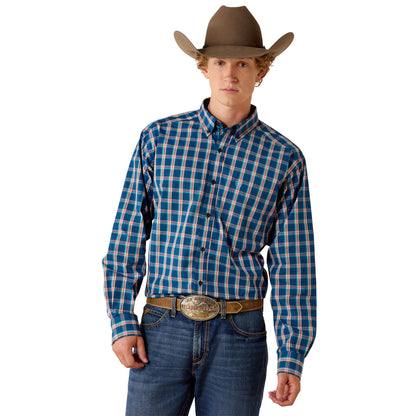 Ariat Men's Pro Series Jackson Classic Fit Long Sleeve Shirt - Poseidon Plaid