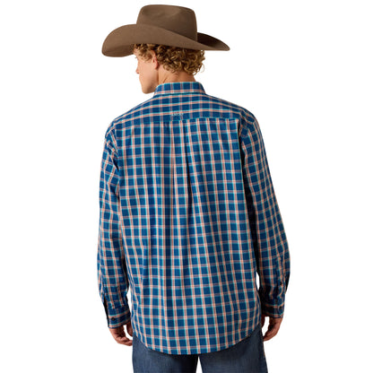 Ariat Men's Pro Series Jackson Classic Fit Long Sleeve Shirt - Poseidon Plaid