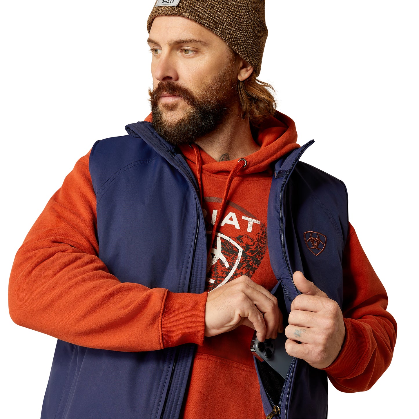 Ariat Mens Team Logo Insulated Vest - Medieval Blue