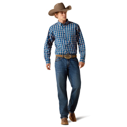 Ariat Men's Pro Series Jackson Classic Fit Long Sleeve Shirt - Poseidon Plaid