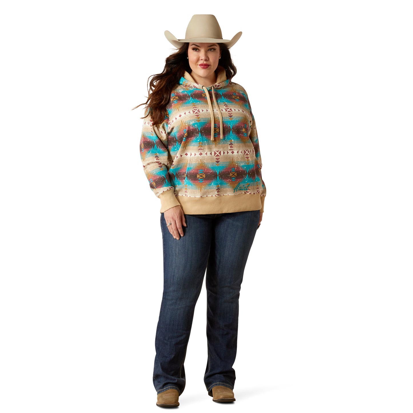 Ariat Womens Lunas Hoodie Serrano Print