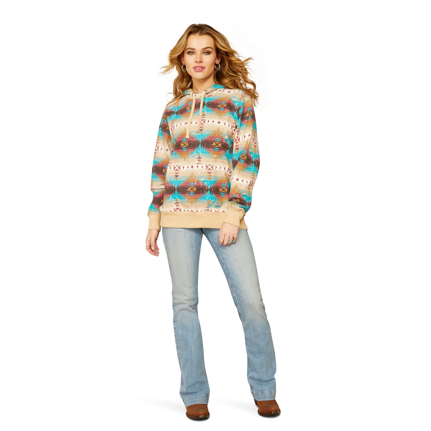 Ariat Womens Lunas Hoodie Serrano Print