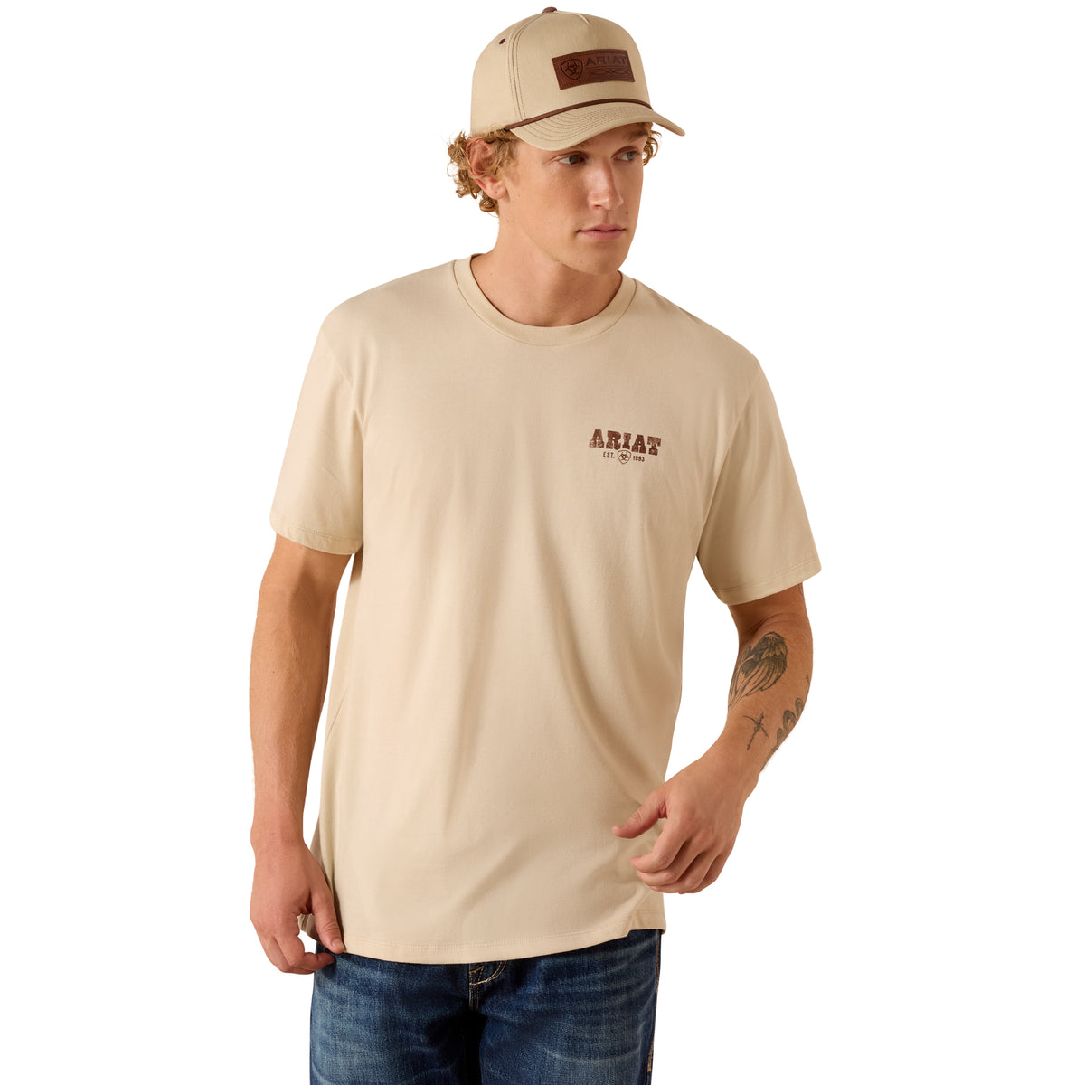 Ariat Men's Cowboy Up T-shirt - Natural