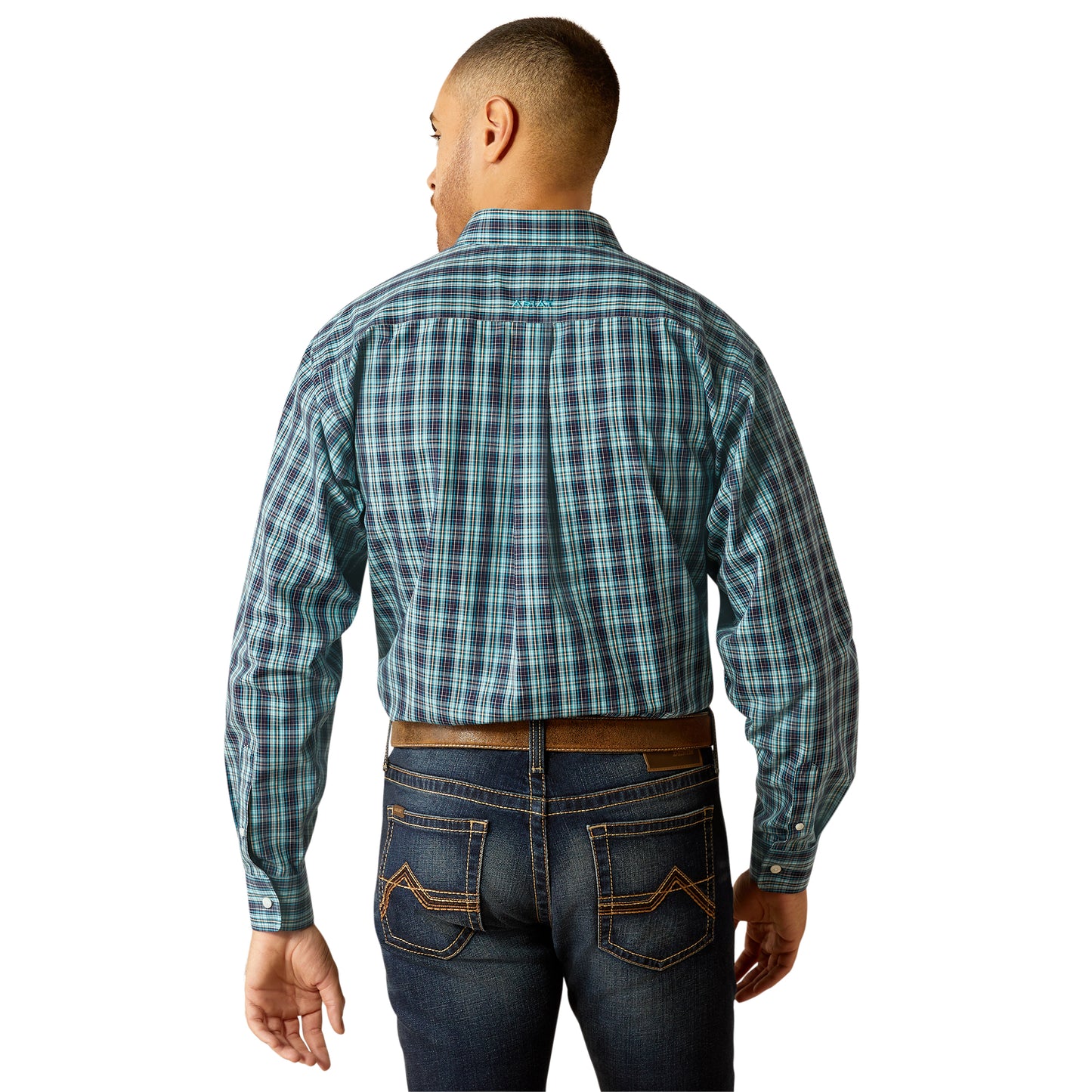 Ariat Mens Wrinkle Free Gibson Long Sleeve Shirt - Dark Teal
