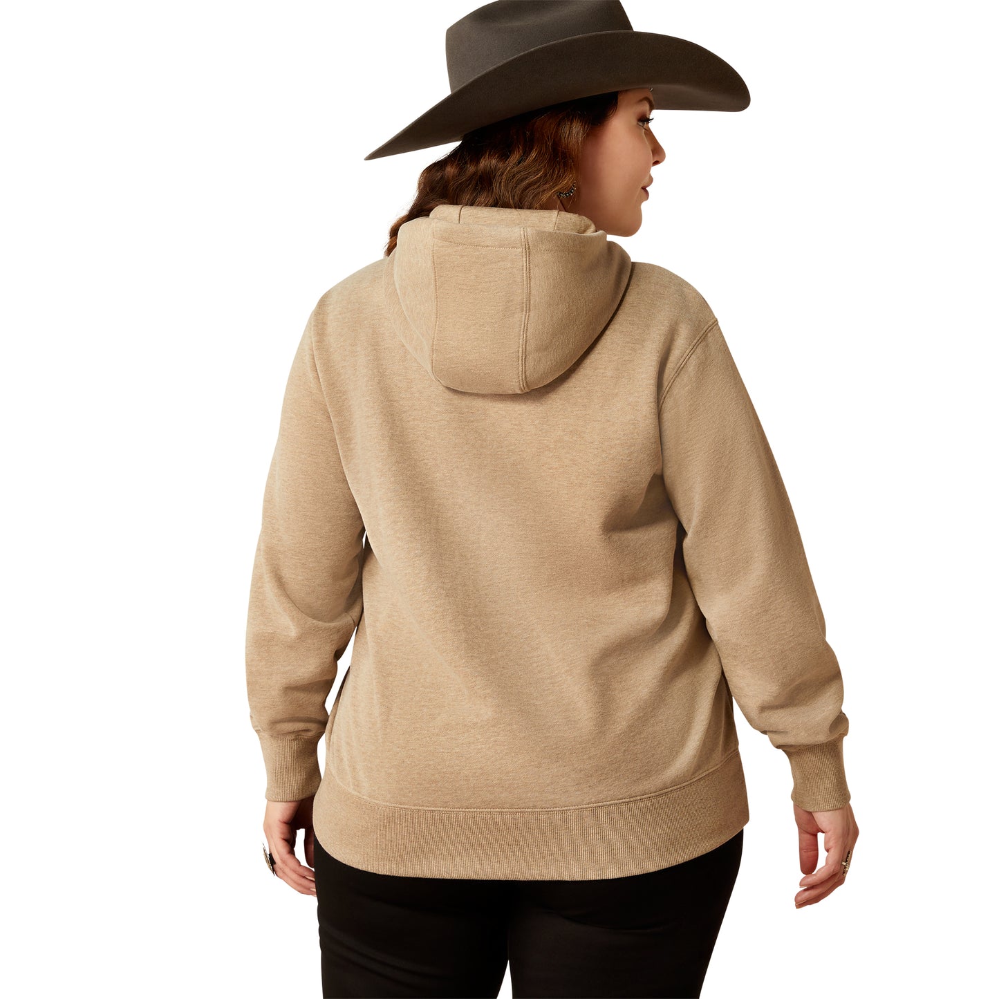 Ariat  Womens Bronco Stitch Hoodie - Dark Oatmeal Heather