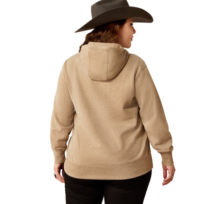 Ariat  Womens Bronco Stitch Hoodie - Dark Oatmeal Heather