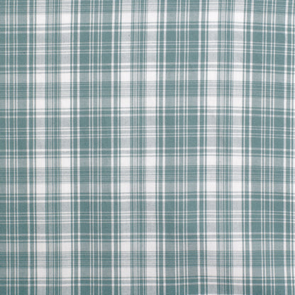 Just Country Men's Austin Full Button Long Sleeve Print Workshirt - Deep Sea Green & White Plaid