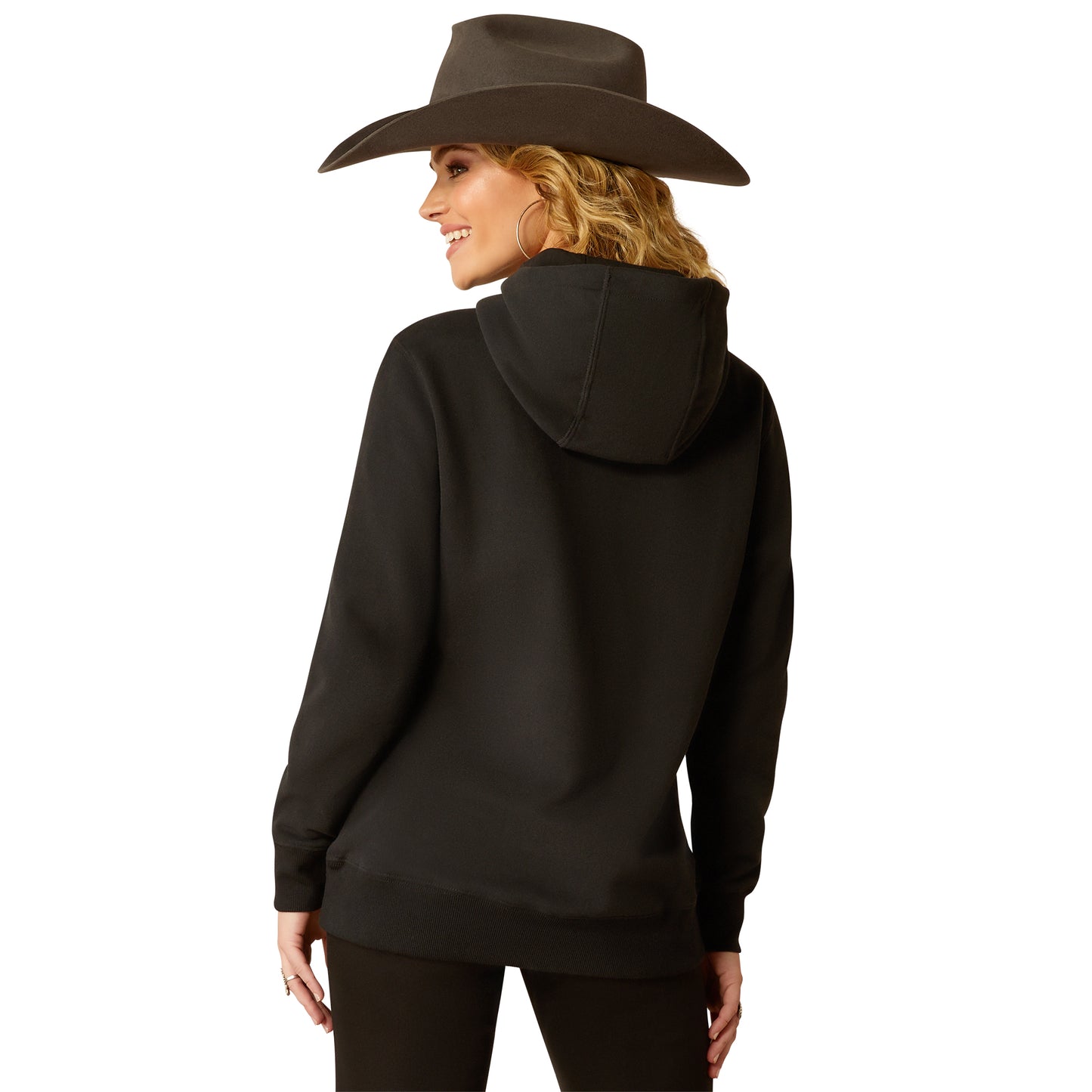 Ariat  Womens Steer Stitch Hoodie - Black