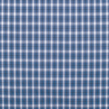 Just Country Men's Austin Full Button Long Sleeve Print Workshirt - Dutch Blue & White Plaid