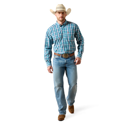 Ariat Men's Pro Series James Classic Fit Long Sleeve Shirt - White Plaid