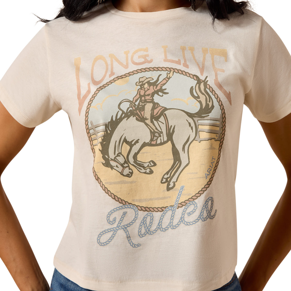Ariat Women's Long Live Rodeo Tank - Natural