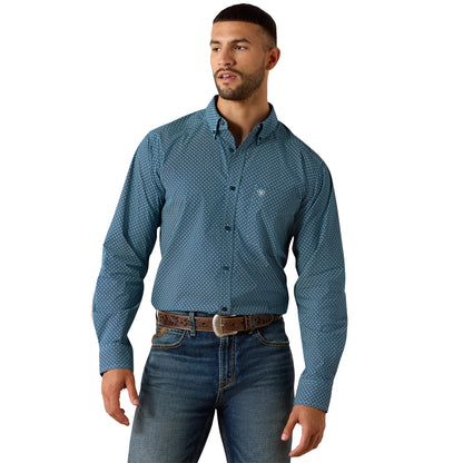 Ariat Men's Jordi Fitted Long Sleeve Shirt - Poseidon Geo Print