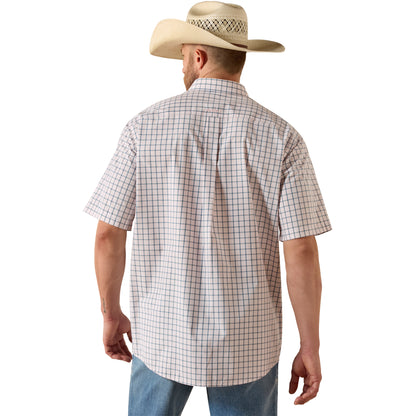 Ariat Men's Pro Series Tex Classic Fit Short Sleeve Shirt - White Plaid